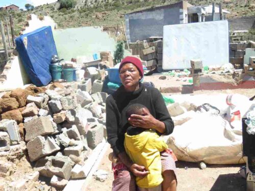 Luleka Qokolwana and her grandson