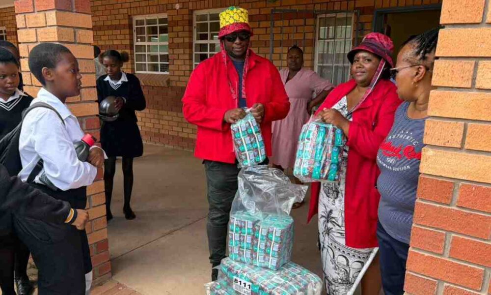 Economic Freedom Fighters Donates Sanitary Towels to Zolani Senior Secondary