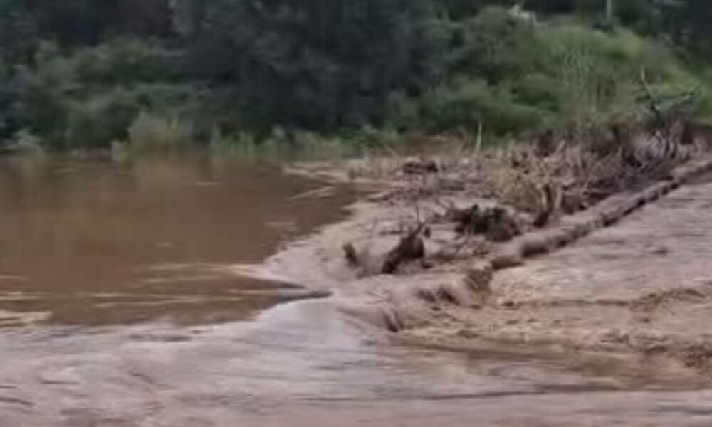 Tylden Bridge Partially Submerged After Heavy Rains