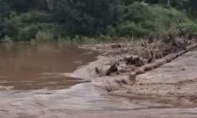 Tylden Bridge Partially Submerged After Heavy Rains