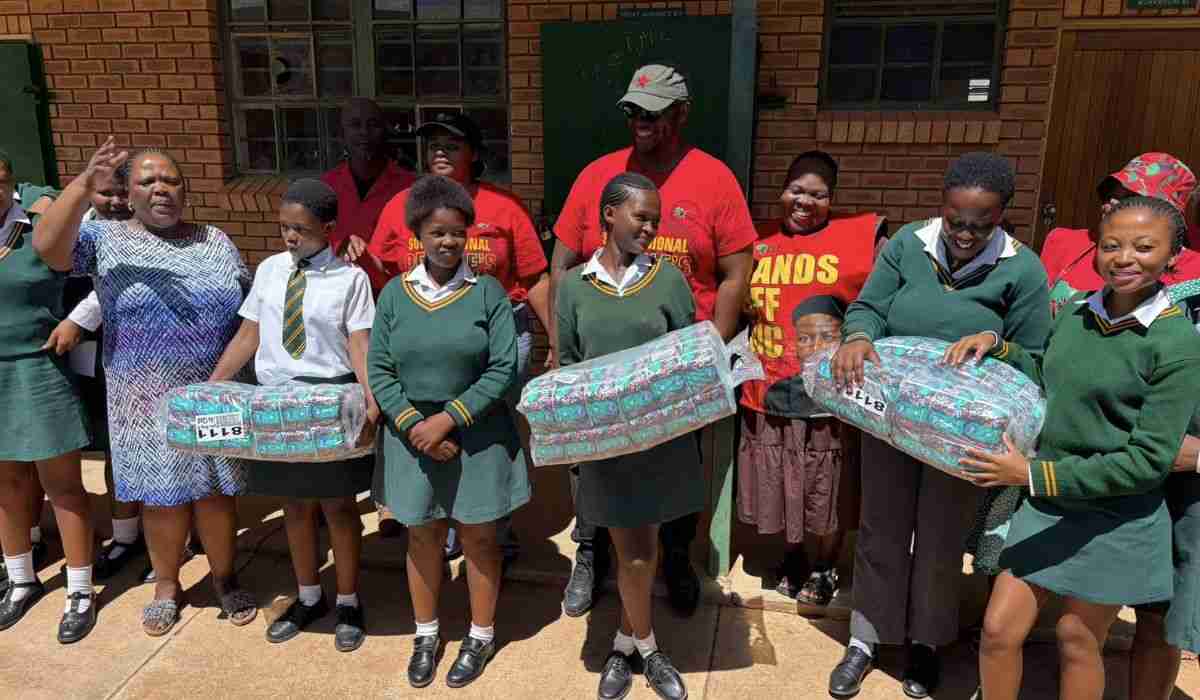 EFF Enoch Mgijima Donates Sanitary Towels in Tarkastad