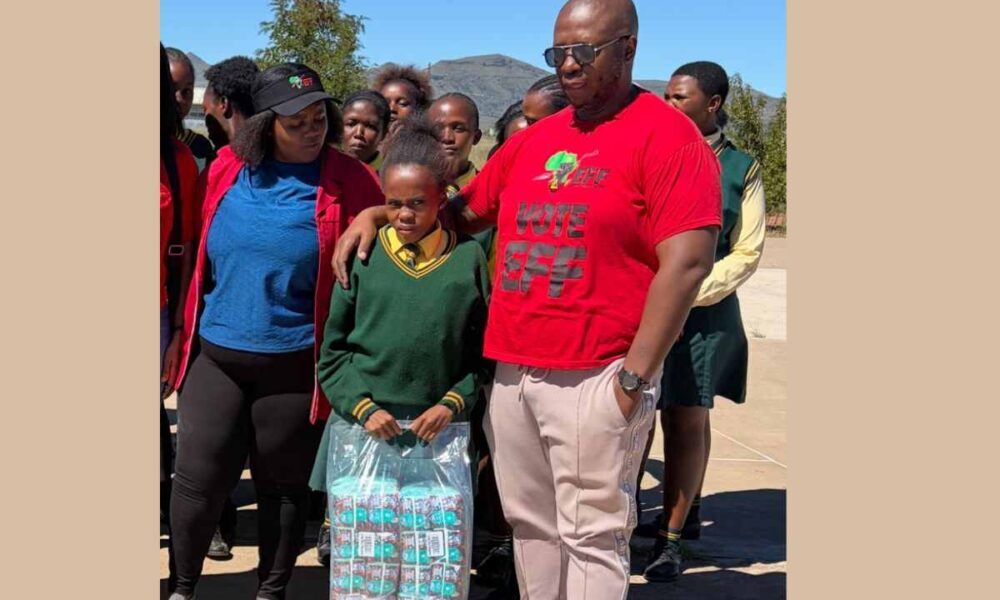 EFF Leadership Donates Sanitary Towels to Learners at Spring Grove High School