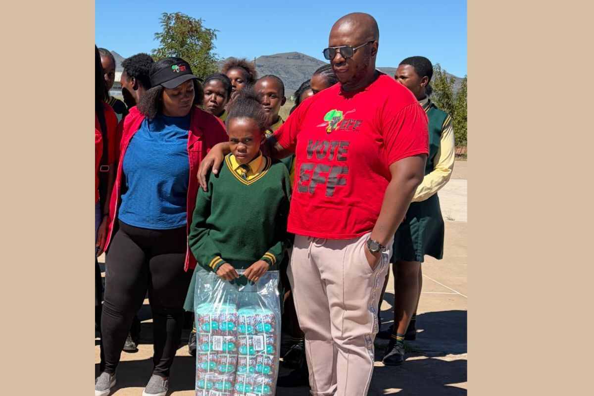 EFF Leadership Donates Sanitary Towels to Learners at Spring Grove High School